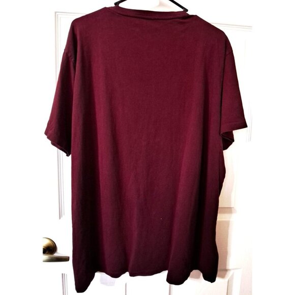 Polo Ralph Lauren Men's XXL Short Sleeve Burgundy T-Shirt Green Logo - Picture 3 of 7